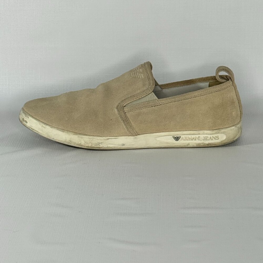 Armani Jeans Suede Slip-On Sneakers